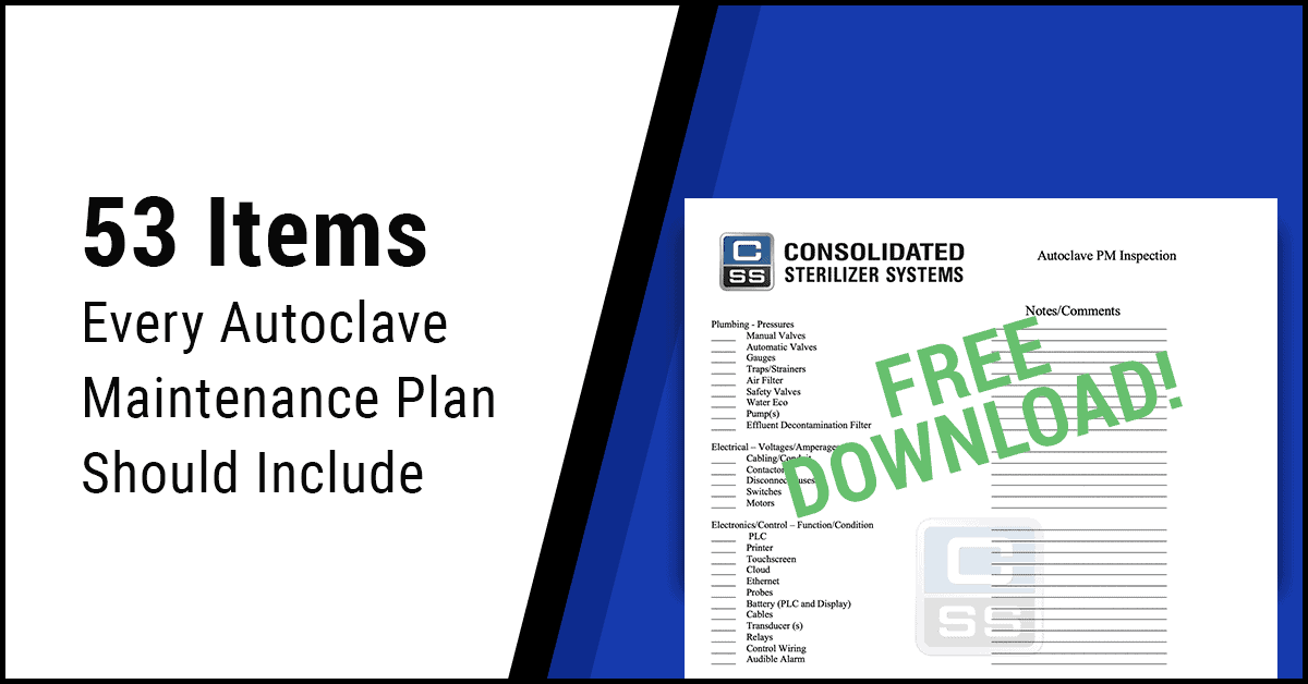 Download the Maintenance Log Sheet Consolidated Sterilizer Systems