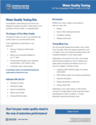 Water Testing Brochure